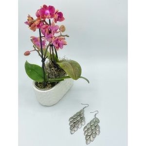 Cascade silver earrings